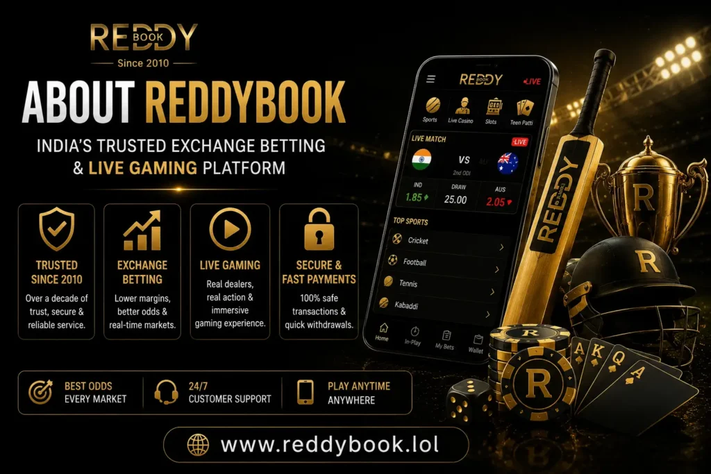 About Reddybook – India’s Trusted Exchange Betting & Live Gaming Platform