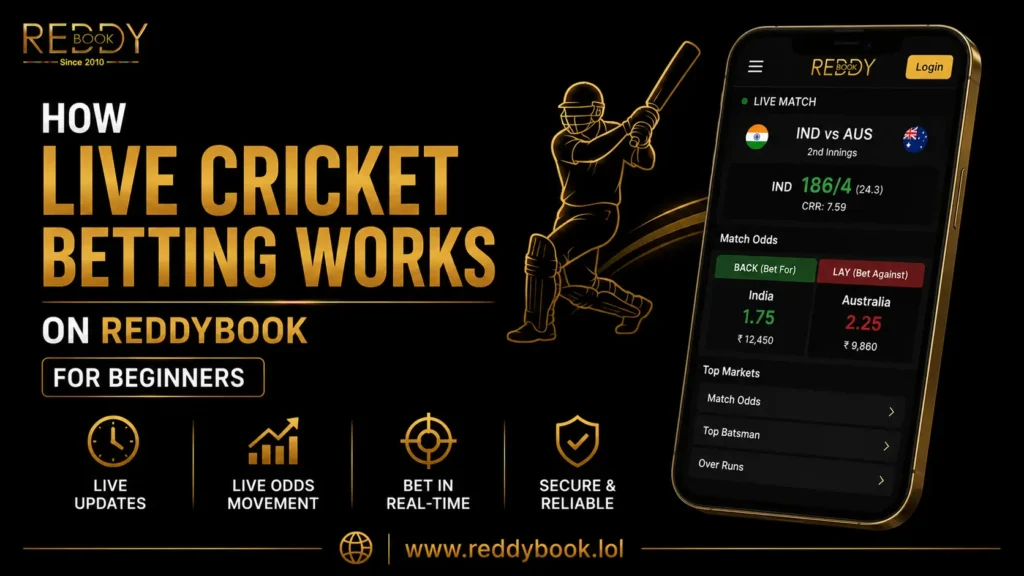How Live Cricket Betting Works on Reddybook for Beginners